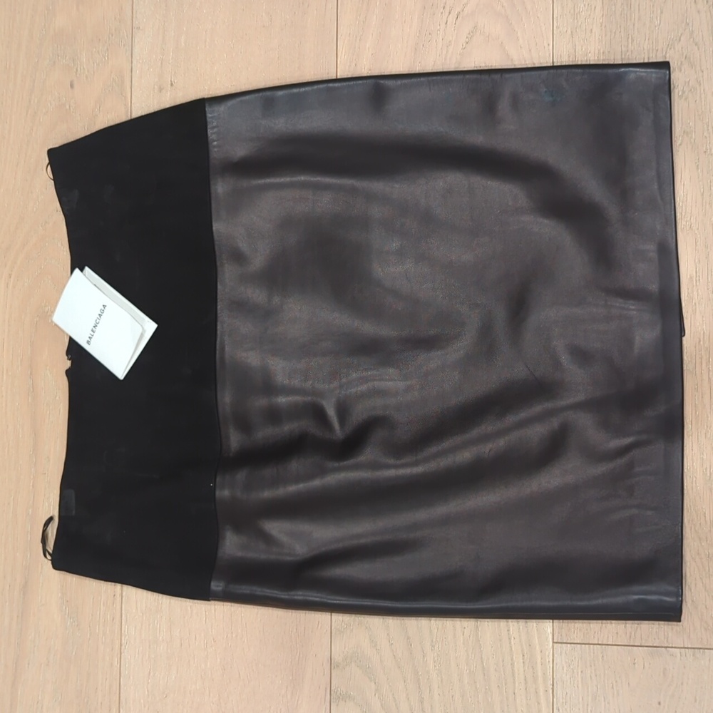 Balenciaga leather skirt